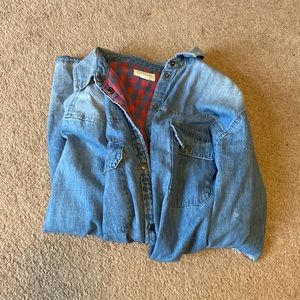 American eagle flannel lined button up